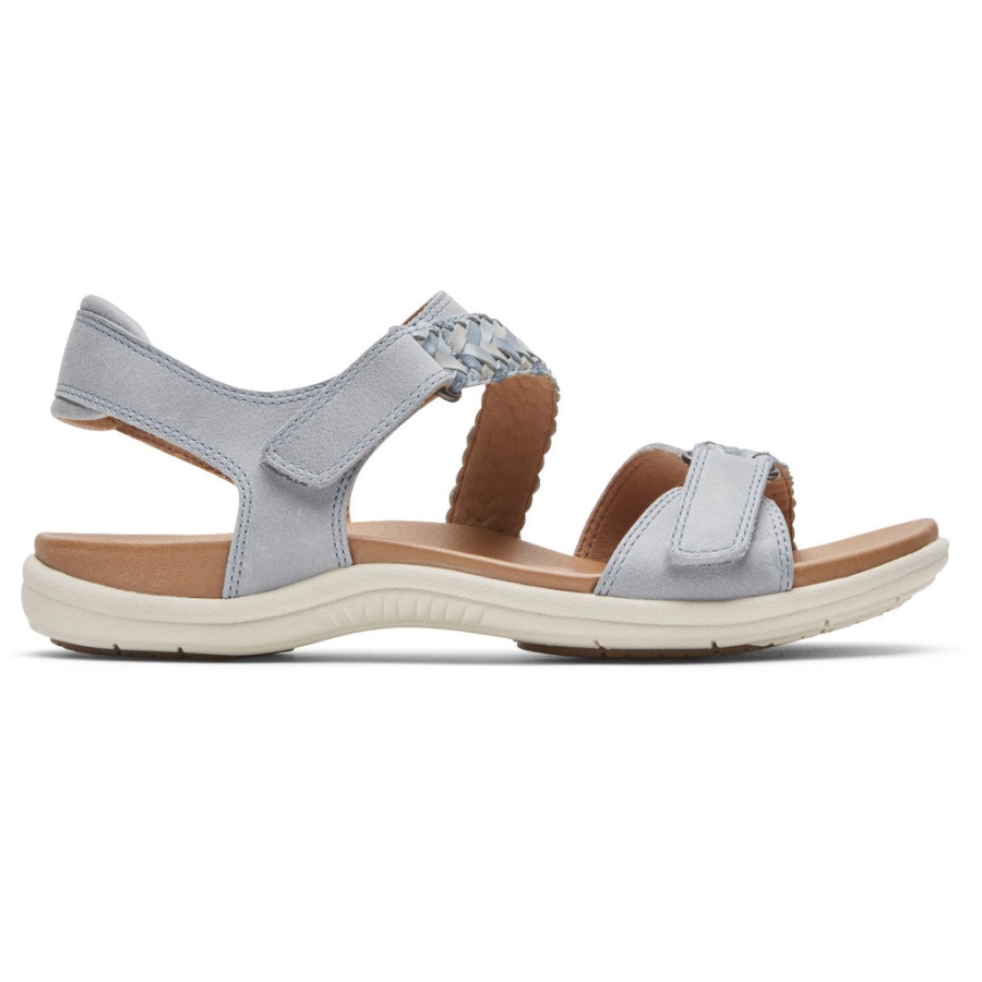 Sandália Trançada Ruby ​​feminina Rockport Azul Multi
