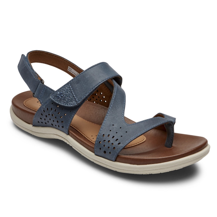 Sandália Feminina Rubey Tanga Azul Rockport