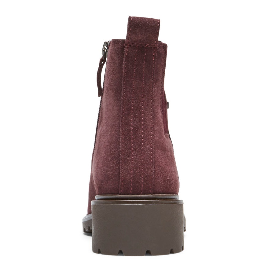 Bota Feminina Ryleigh Chelsea Rockport Impermeável Oxblood