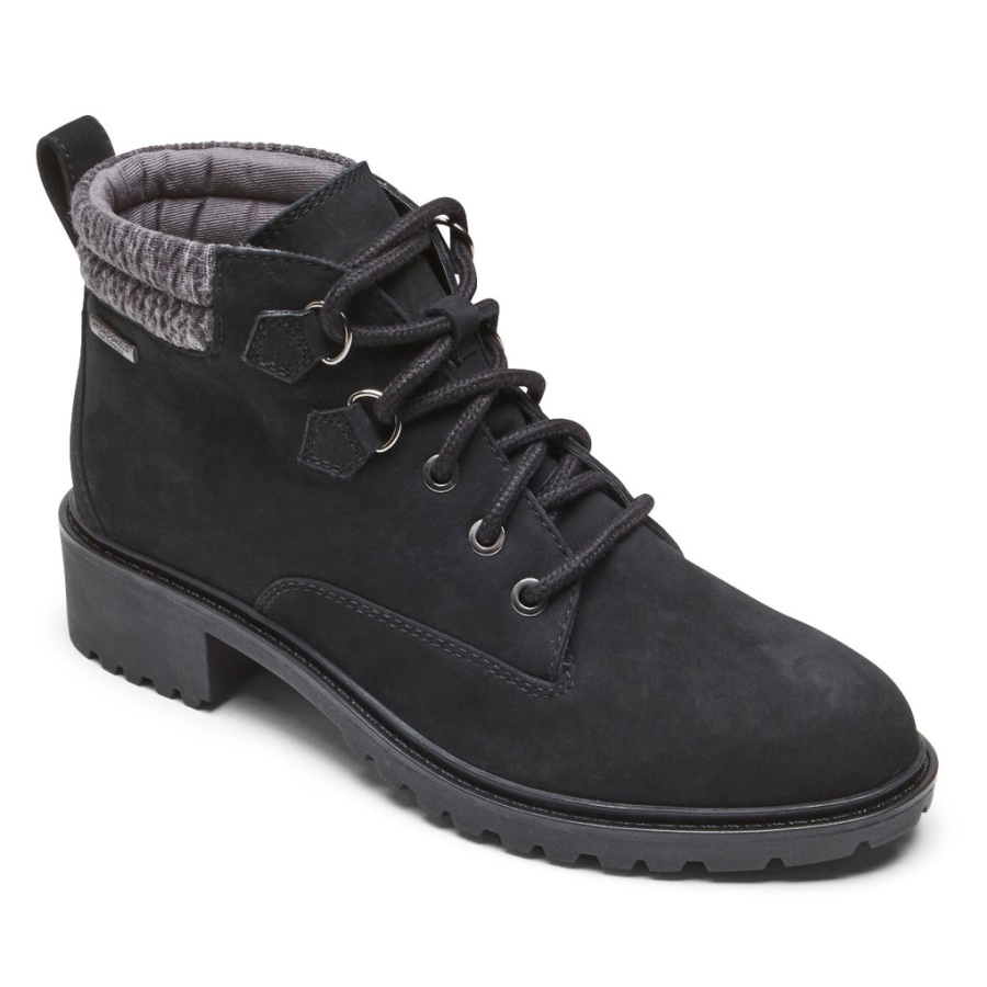 Bota Feminina Ryleigh Hiker Rockport Impermeável Preta