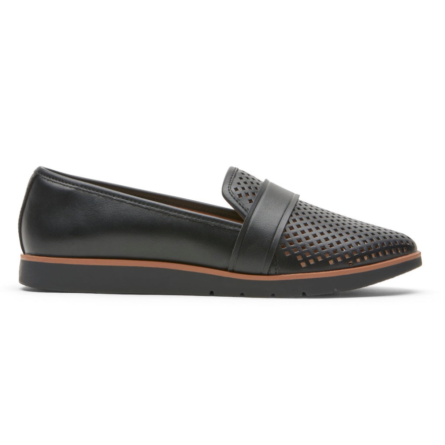 Mocassim Feminino Stacie Perfurado Rockport Preto