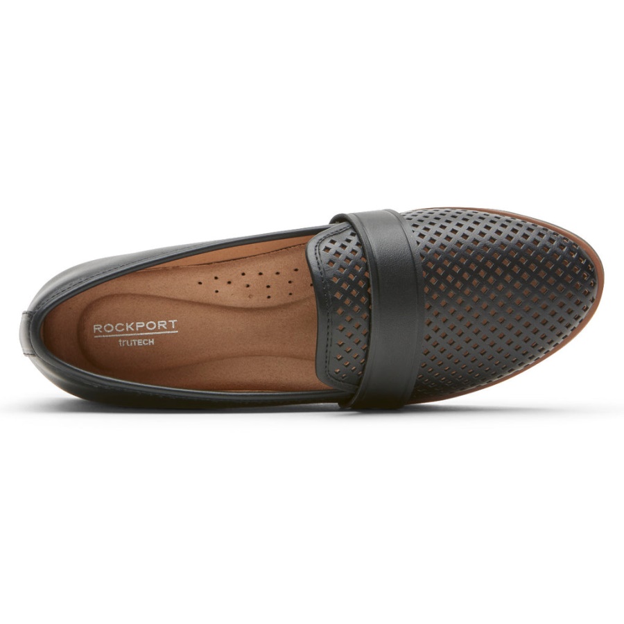 Mocassim Feminino Stacie Perfurado Rockport Preto