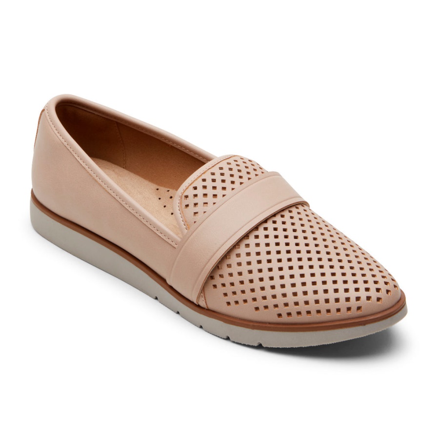 Mocassim Feminino Stacie Perfurado Rockport Rosa