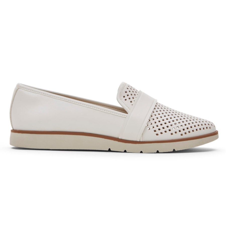 Mocassim Feminino Stacie Perfurado Rockport Branco