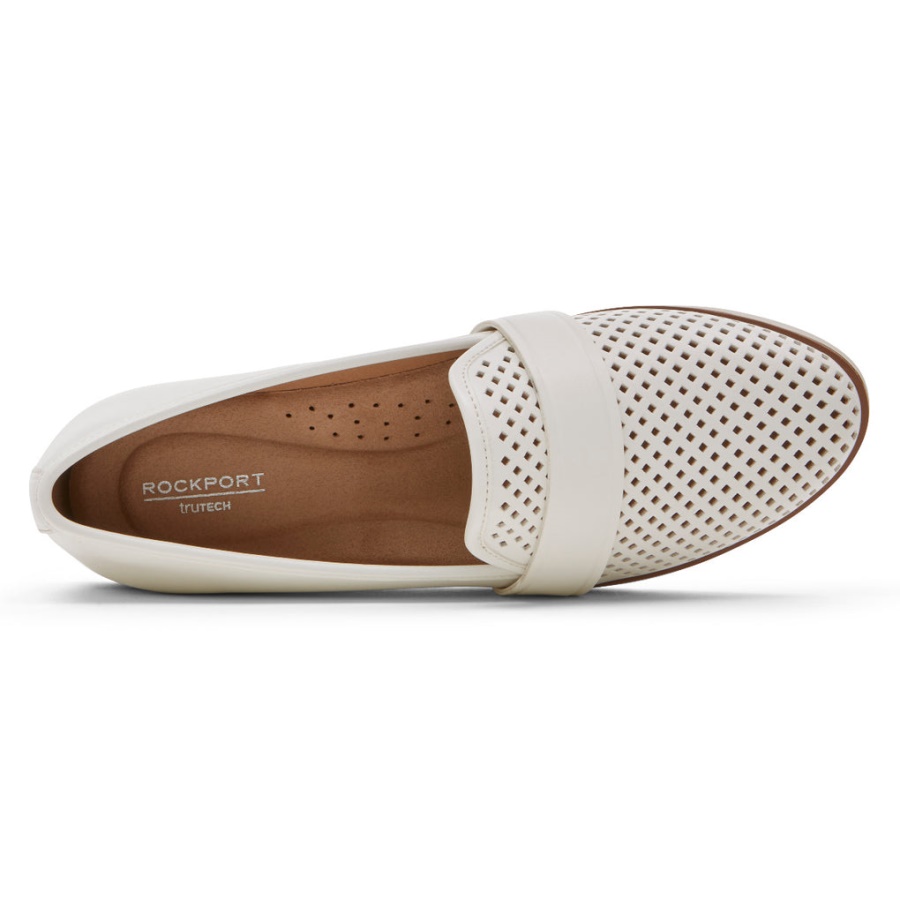 Mocassim Feminino Stacie Perfurado Rockport Branco