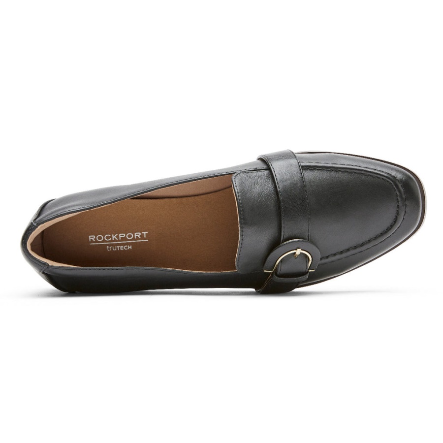 Mocassim Feminino Com Fivela Susana Rockport Preto