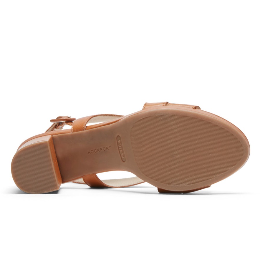 Rockport Tabitha Salto Slingback Tan Feminino