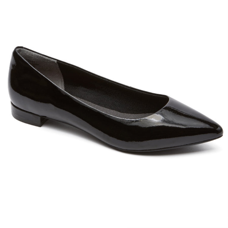 Rockport Women's Total Motion Adelyn Ballet Flat Black Patent