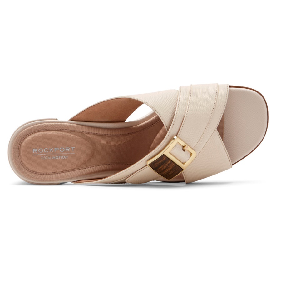 Rockport Movimento Total Feminino Alaina Fivela Slide Baunilha