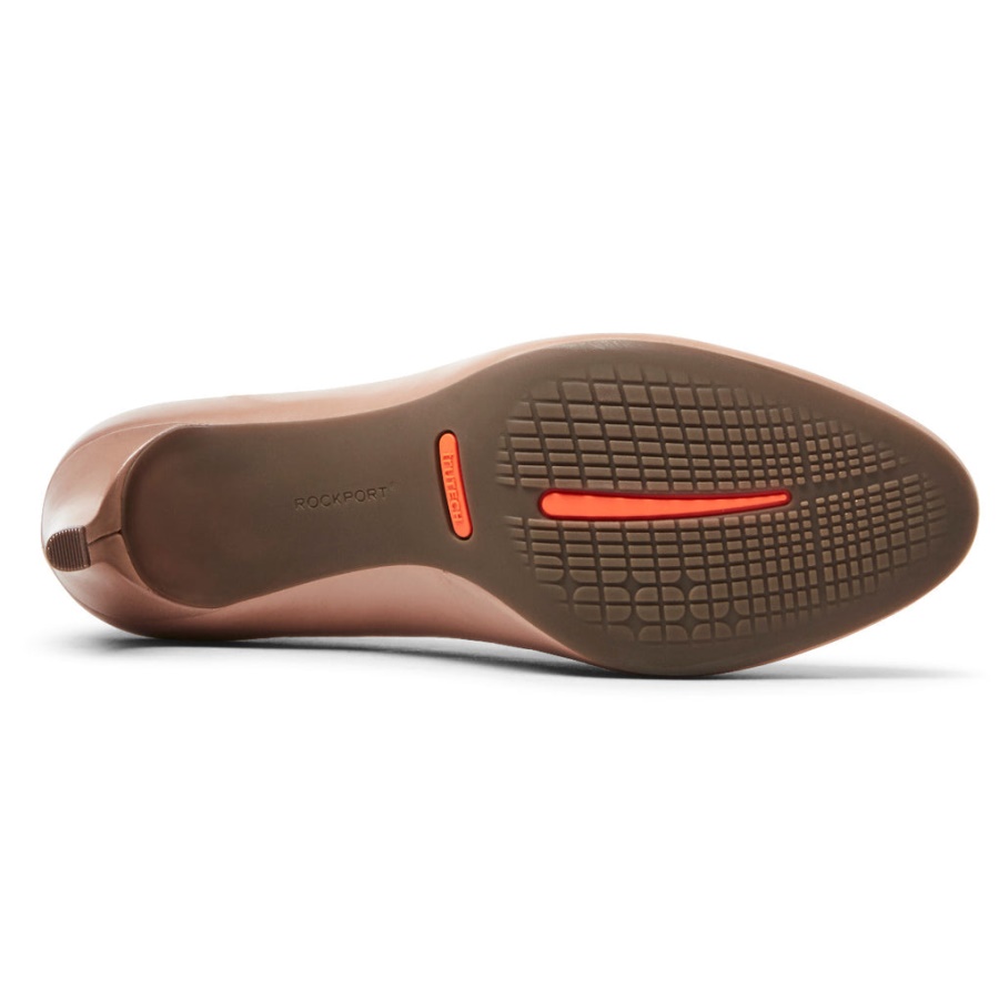 Rockport Movimento Total Feminino Arabella Calcanhar Greige Lthr