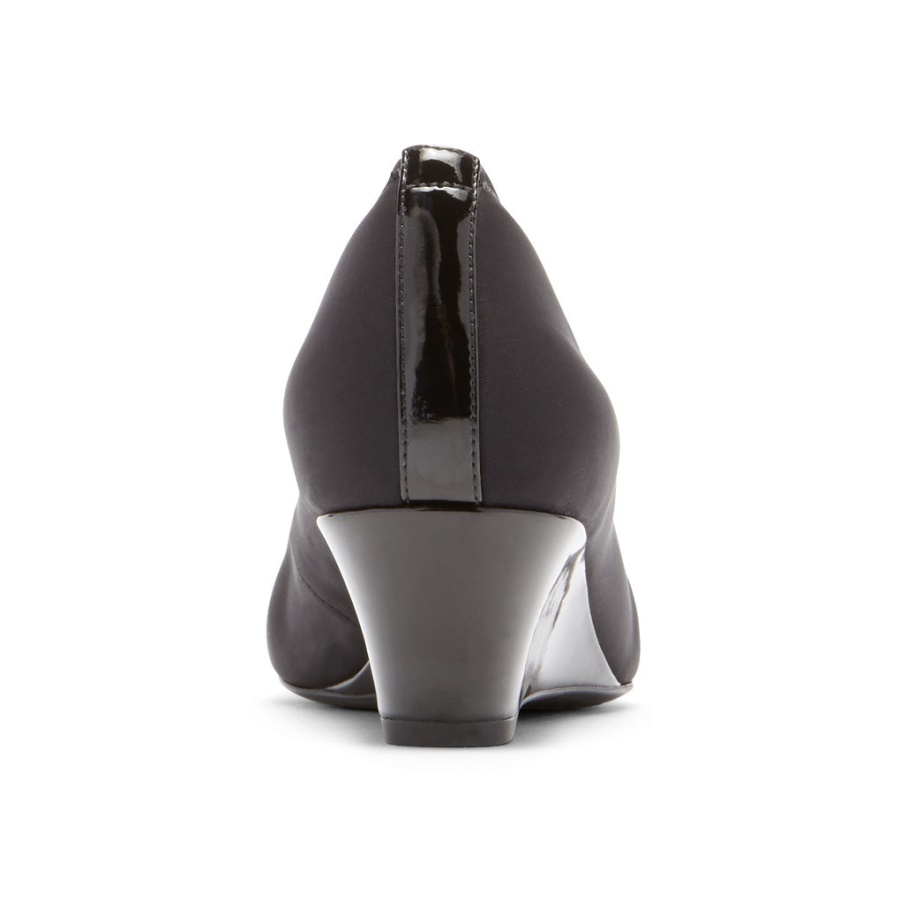 Rockport Movimento Total Feminino Cerelia Gore Wedge Black Lycra