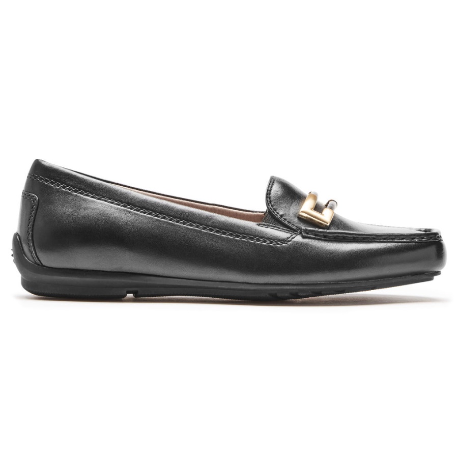 Mocassim De Ornamento De Driver De Movimento Total Feminino Rockport Preto