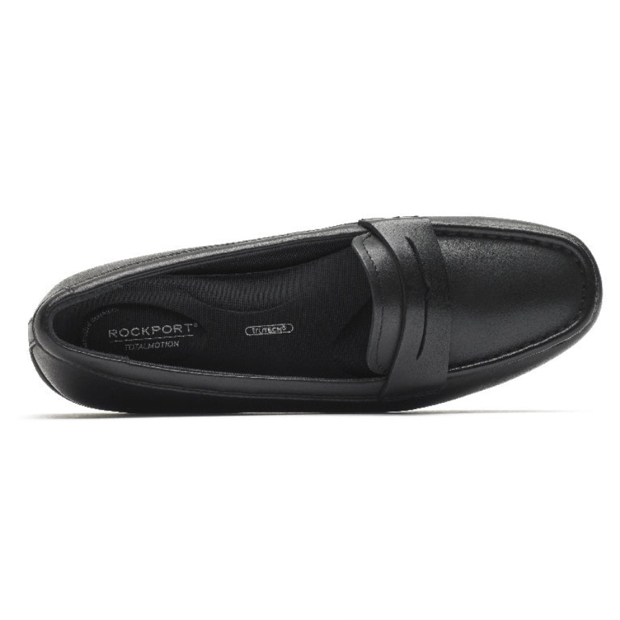 Mocassim Feminino Rockport Total Motion Driver Penny Loafer Preto