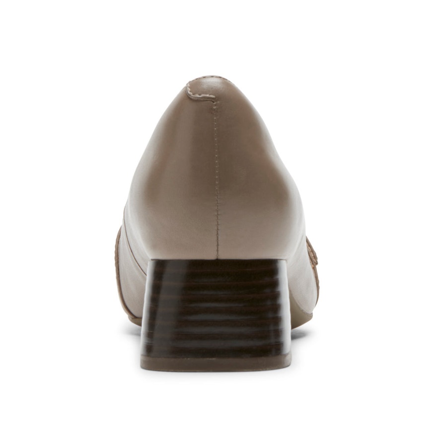 Mocassim Feminino Rockport Total Motion Esma Cinto Pomba Cinza