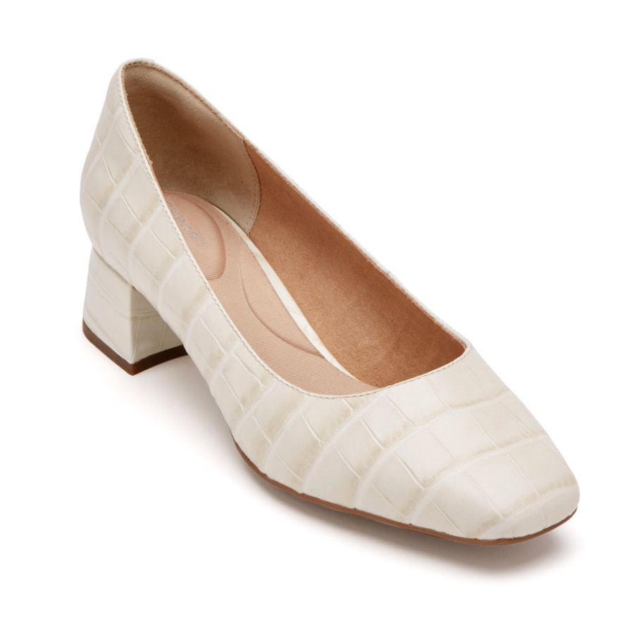 Rockport Movimento Total Feminino Salto Esma Off-white