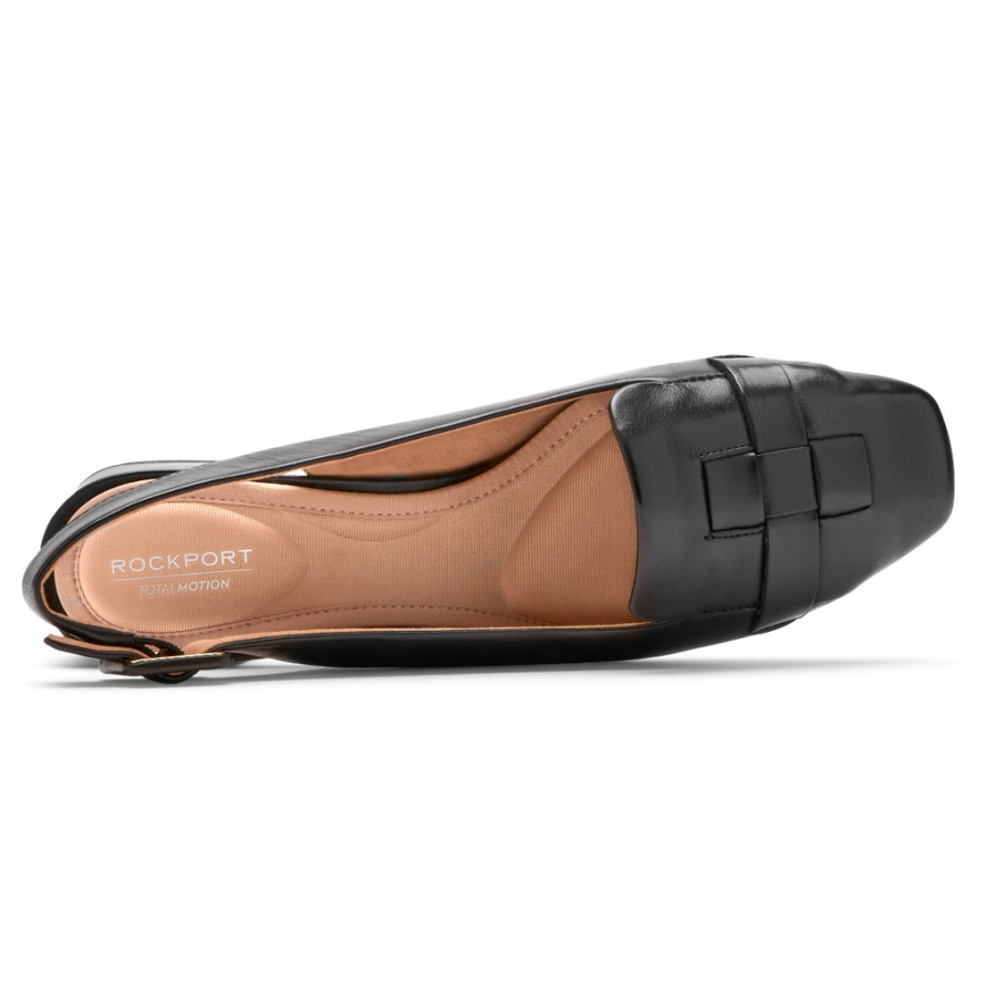 Rockport Movimento Total Feminino Esma Calcanhar Tecido Preto