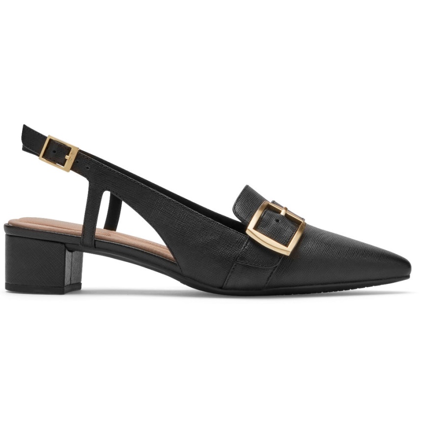 Salto Com Fivela Gracie Feminino Rockport Movimento Total Preto