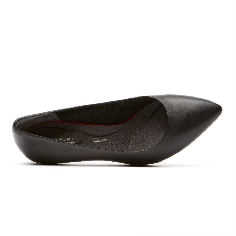 Rockport Movimento Total Feminino Salto Kalila Couro Preto