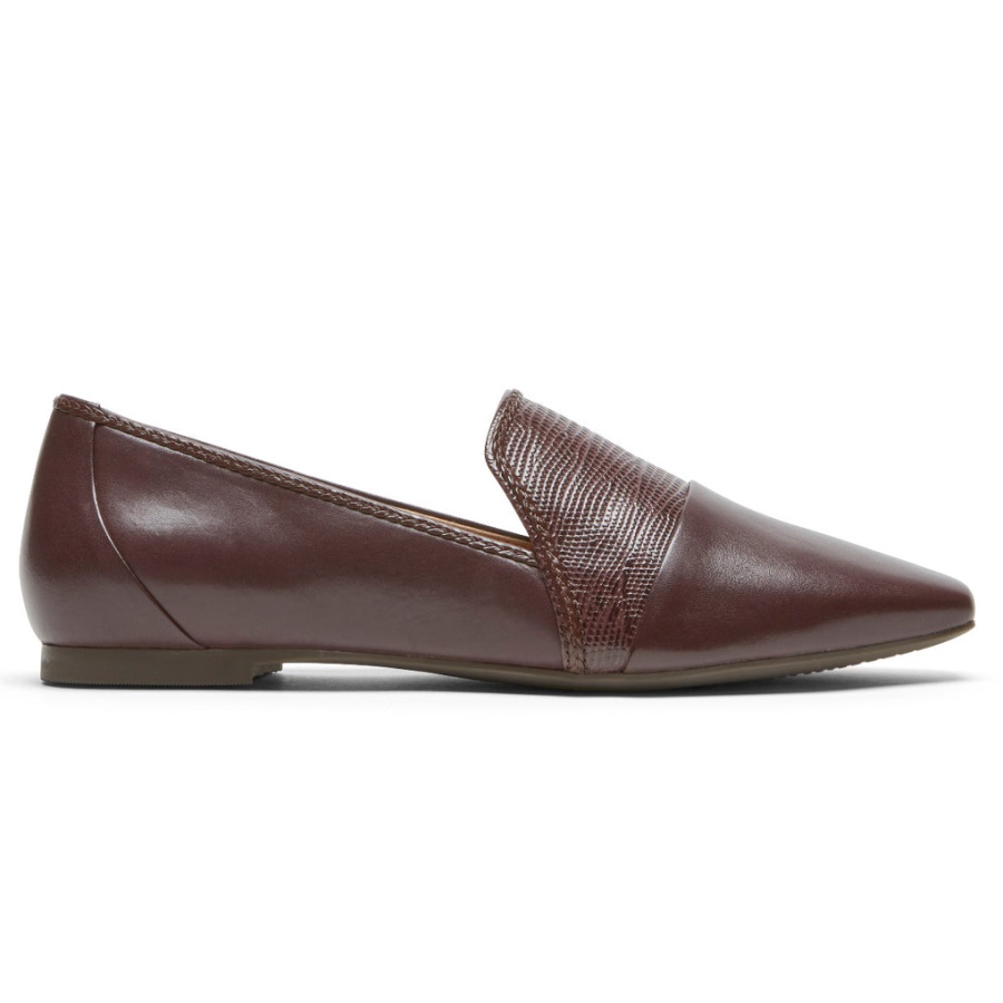 Mocassim Feminino Rockport Movimento Total Laylani Sotaque Oxblood