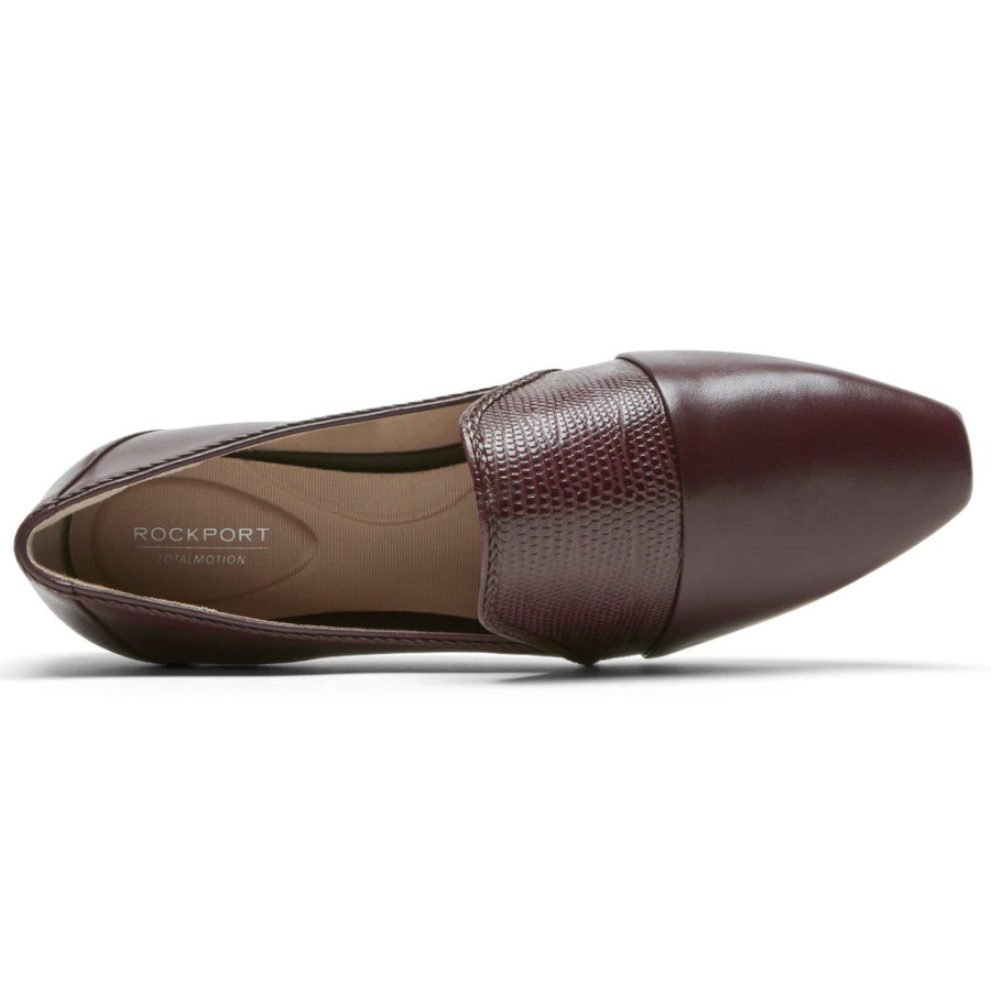 Mocassim Feminino Rockport Movimento Total Laylani Sotaque Oxblood