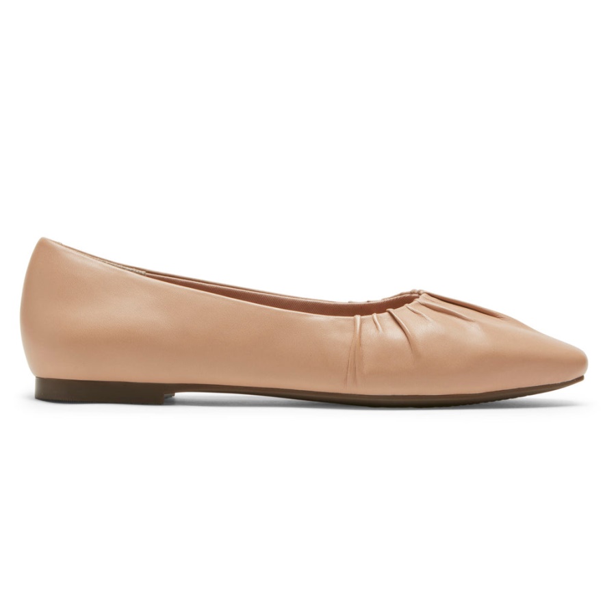 Movimento Total Feminino De Rockport Laylani Reunido Wafer Plano Bronzeado