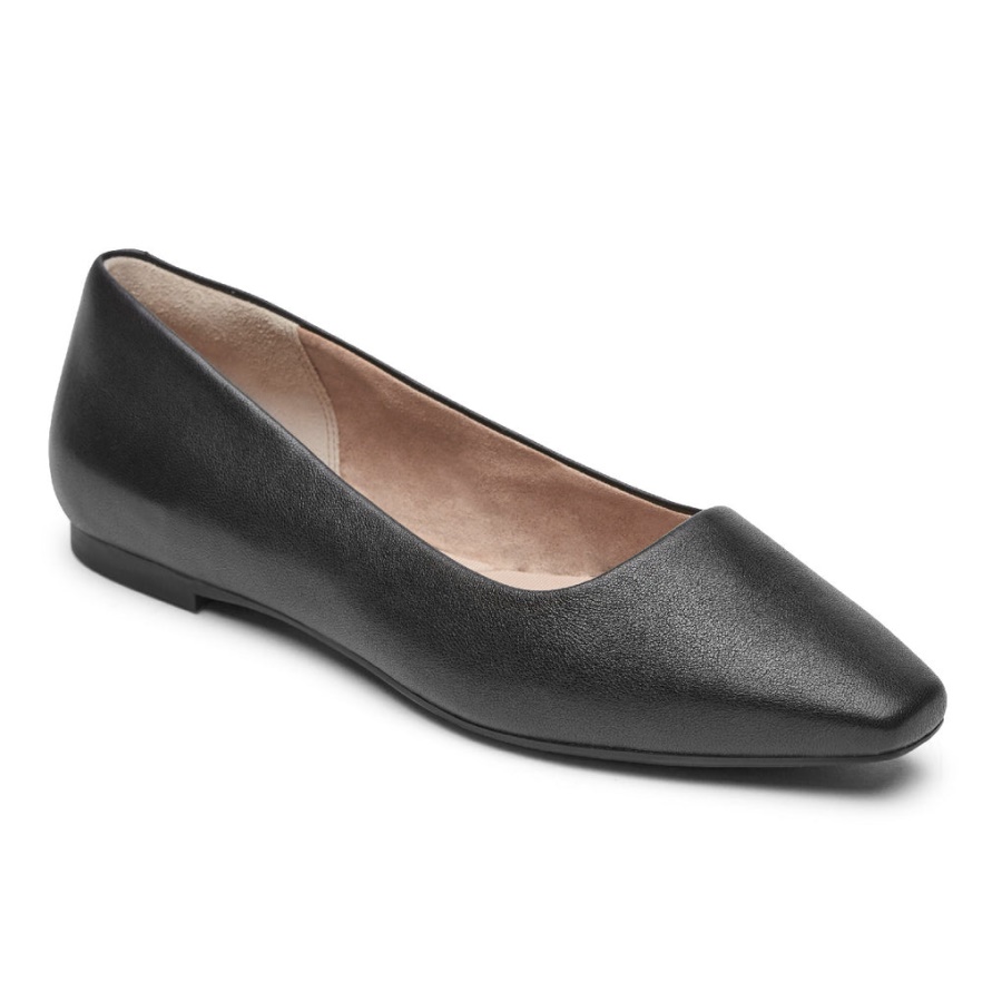 Rockport Movimento Total Feminino Laylani Balé Liso Preto
