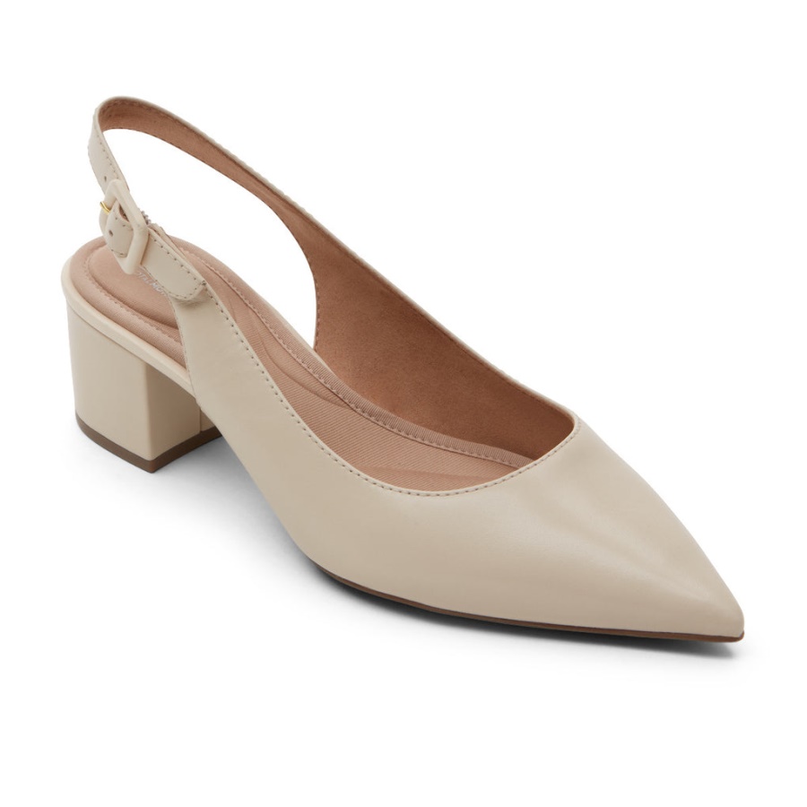 Rockport Feminino Movimento Total Noelle Salto Slingback Baunilha