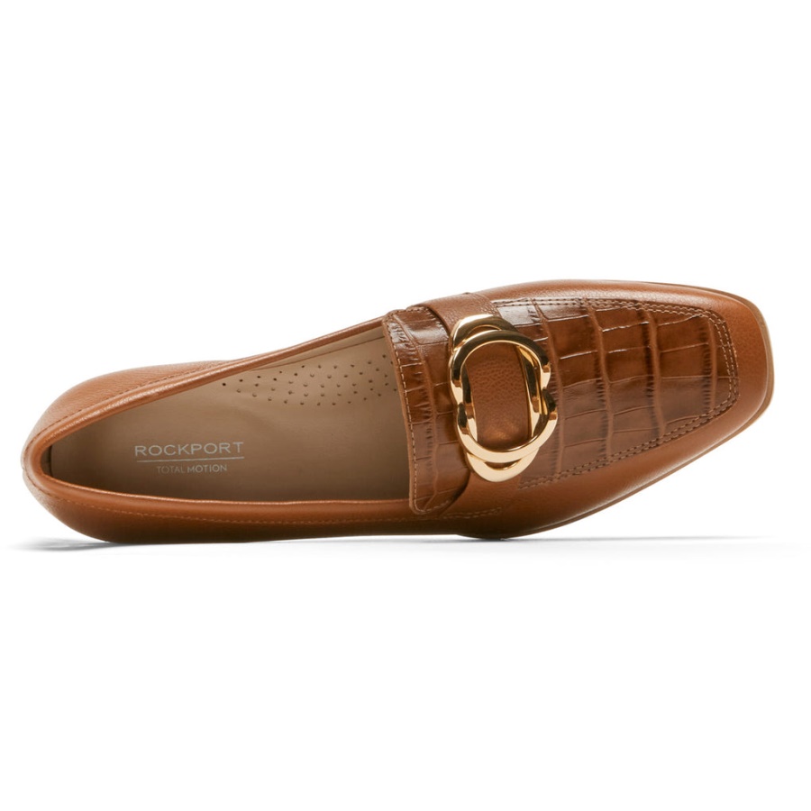 Mocassim Santana Ring Loafer Tan Lthr Para Mulheres Rockport Movimento Total