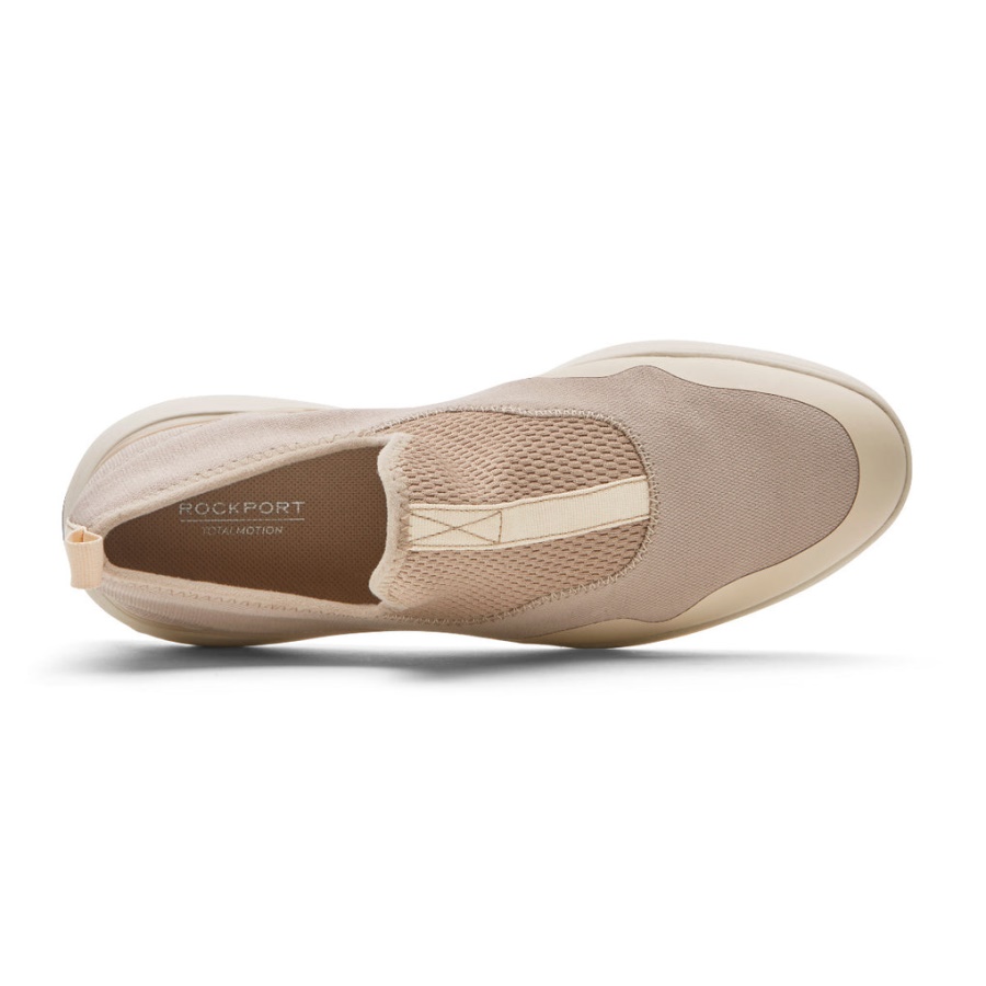 Rockport Feminino Total Motion Sport Mesh Slip-on Branco Hummus Eco