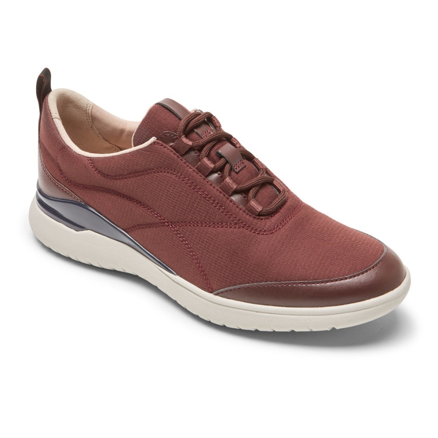 Tênis Esportivo De Movimento Total Feminino Rockport Oxblood