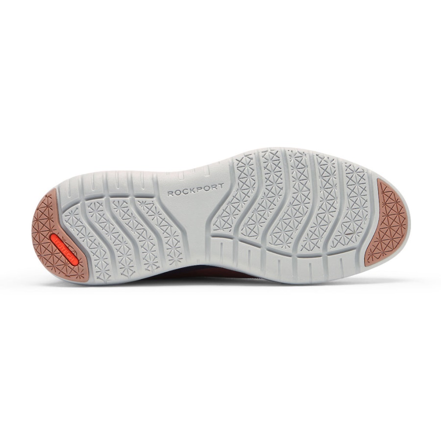 Tênis Esportivo De Movimento Total Feminino Rockport Oxblood