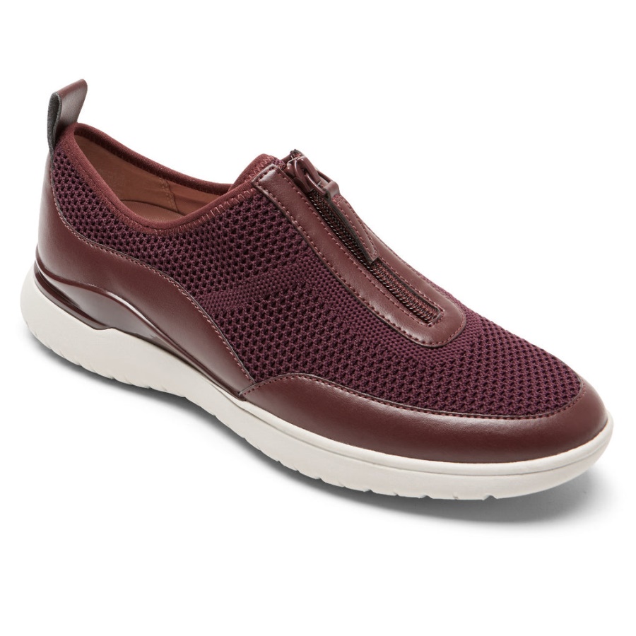 Tênis Rockport Feminino Total Motion Sport Com Zíper Oxblood