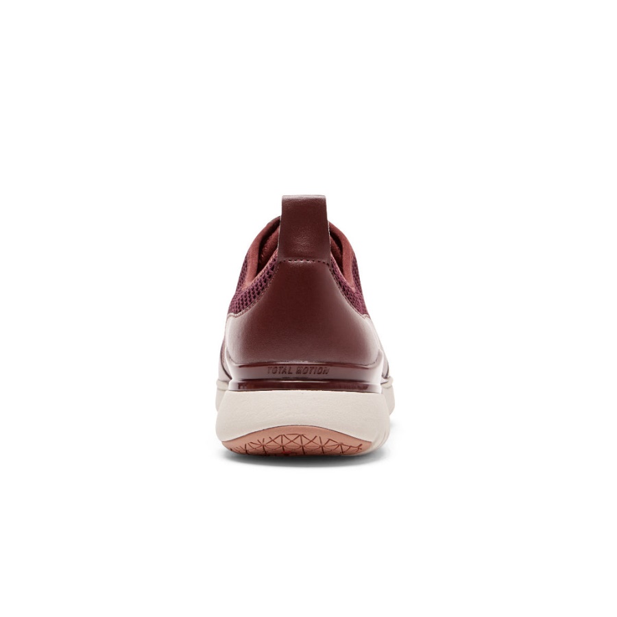 Tênis Rockport Feminino Total Motion Sport Com Zíper Oxblood
