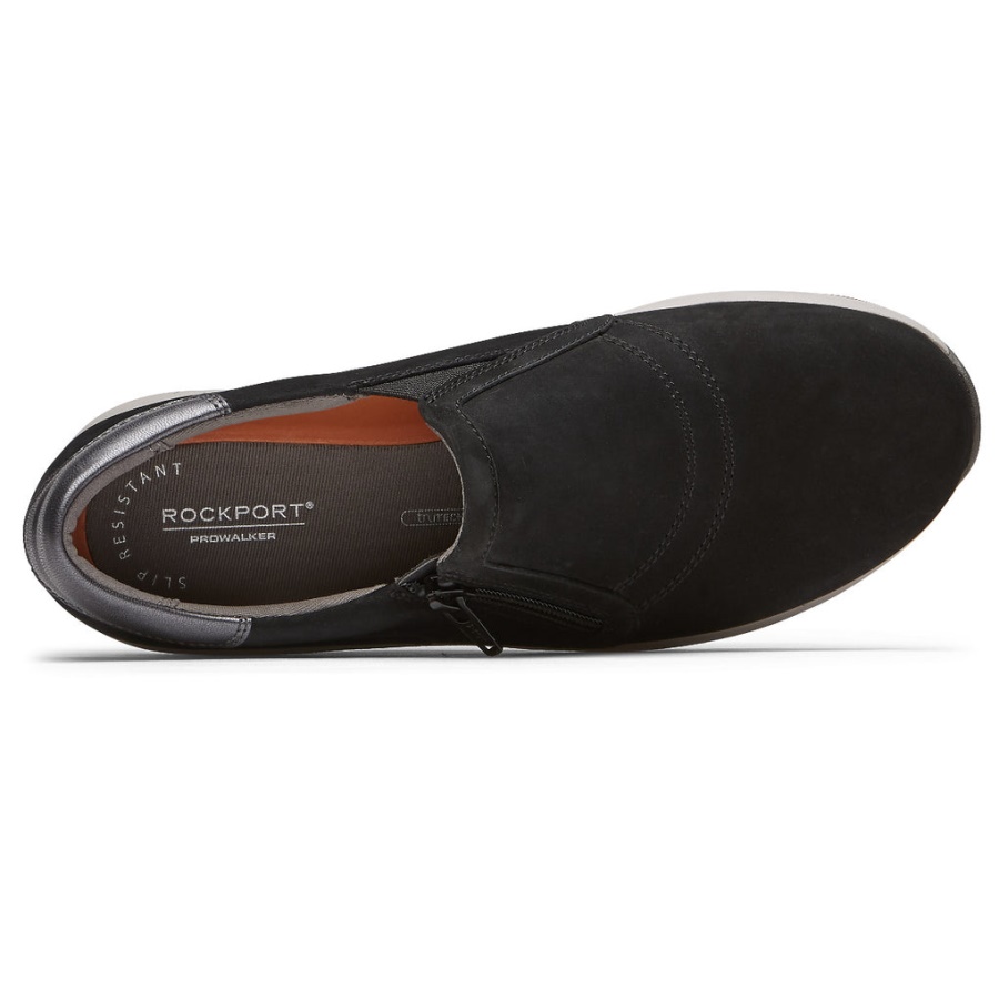 Tênis Slip-on Rockport Feminino Trustride Prowalker Preto