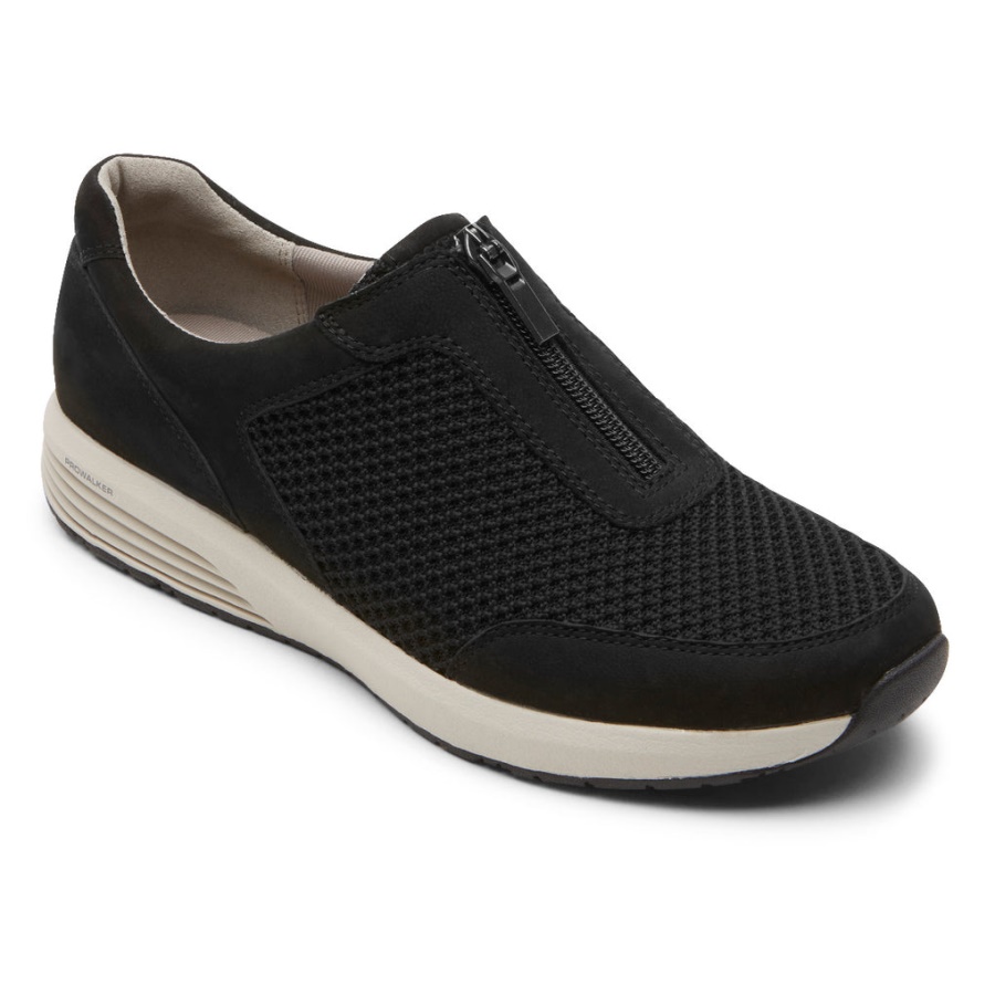 Tênis Feminino Rockport Trustride Prowalker Com Zíper Preto