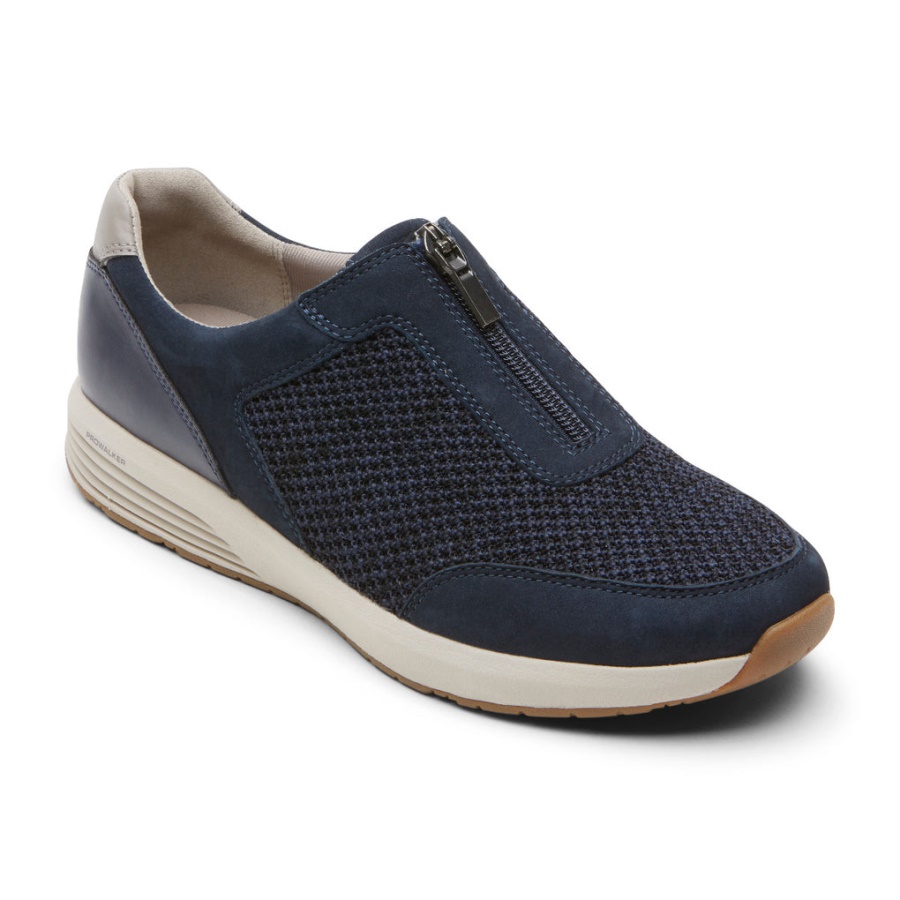 Tênis Feminino Rockport Trustride Prowalker Com Zíper índigo