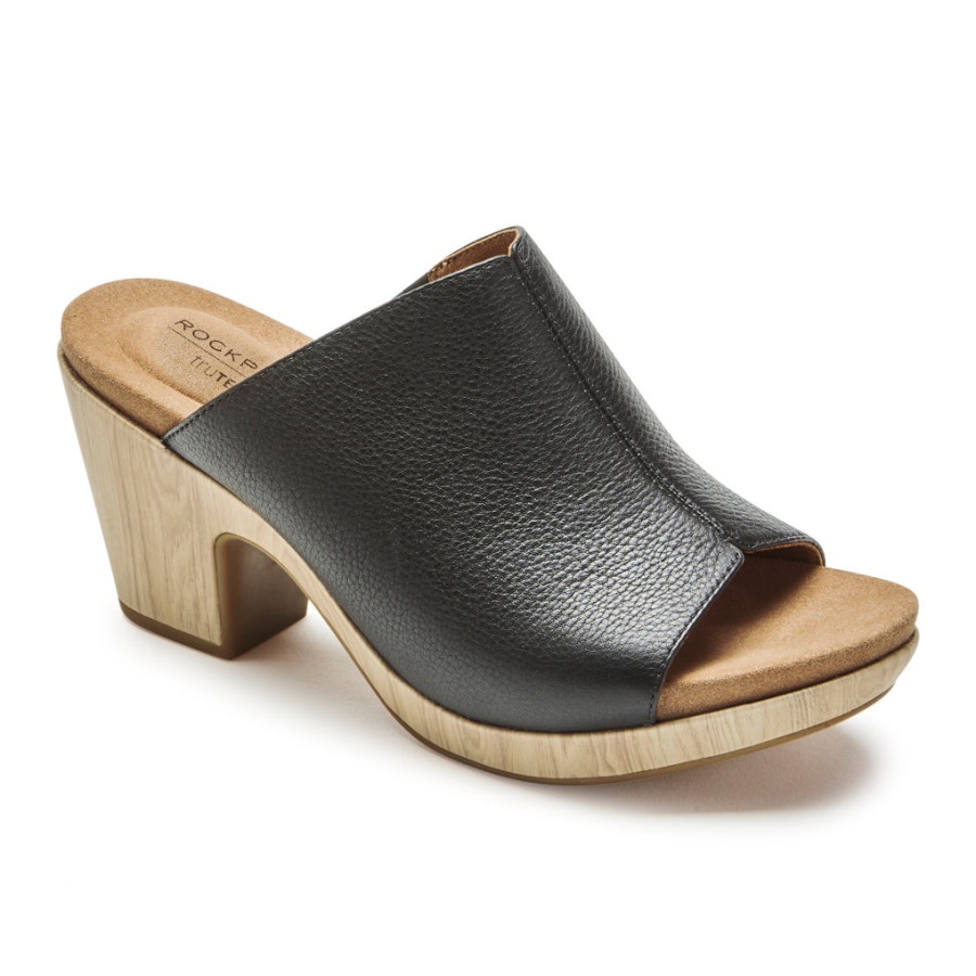 Sandália Feminina Rockport Vivianne Slide Preta