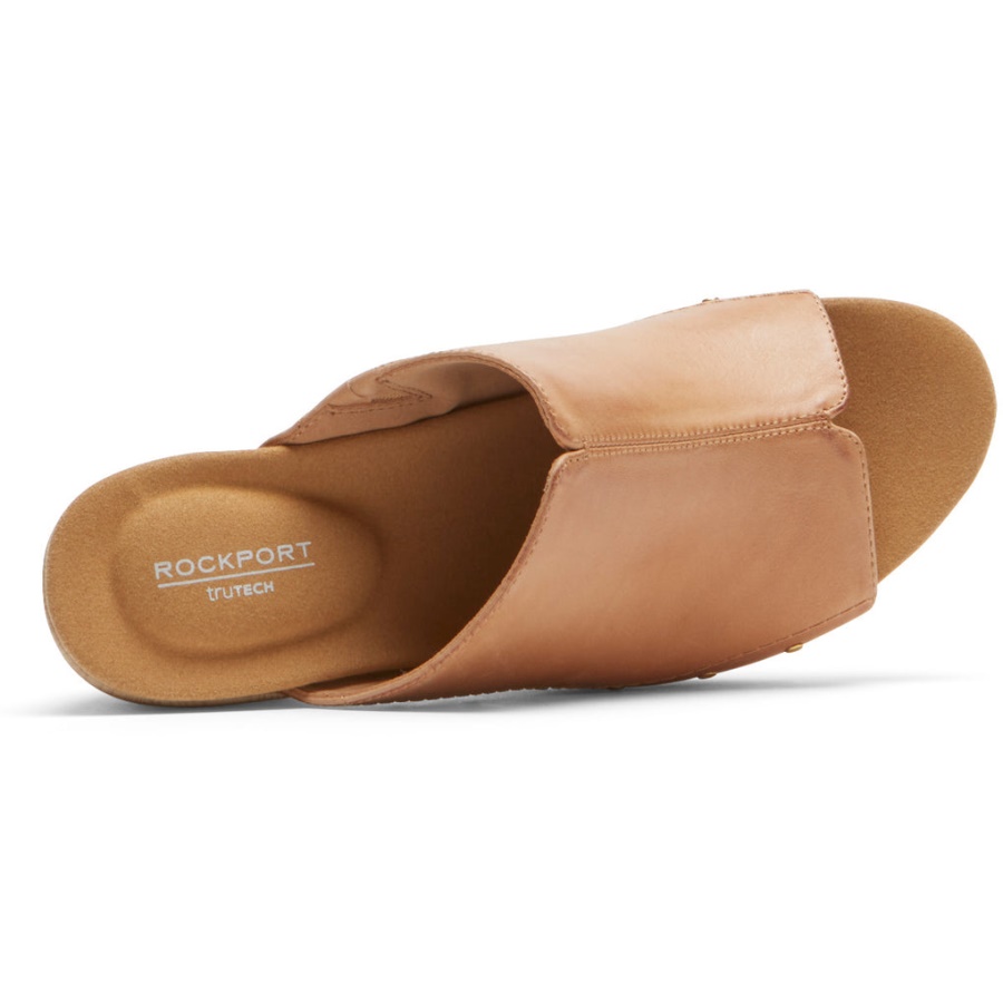 Sandália Feminina Rockport Vivianne Slide Cravejado De Mel