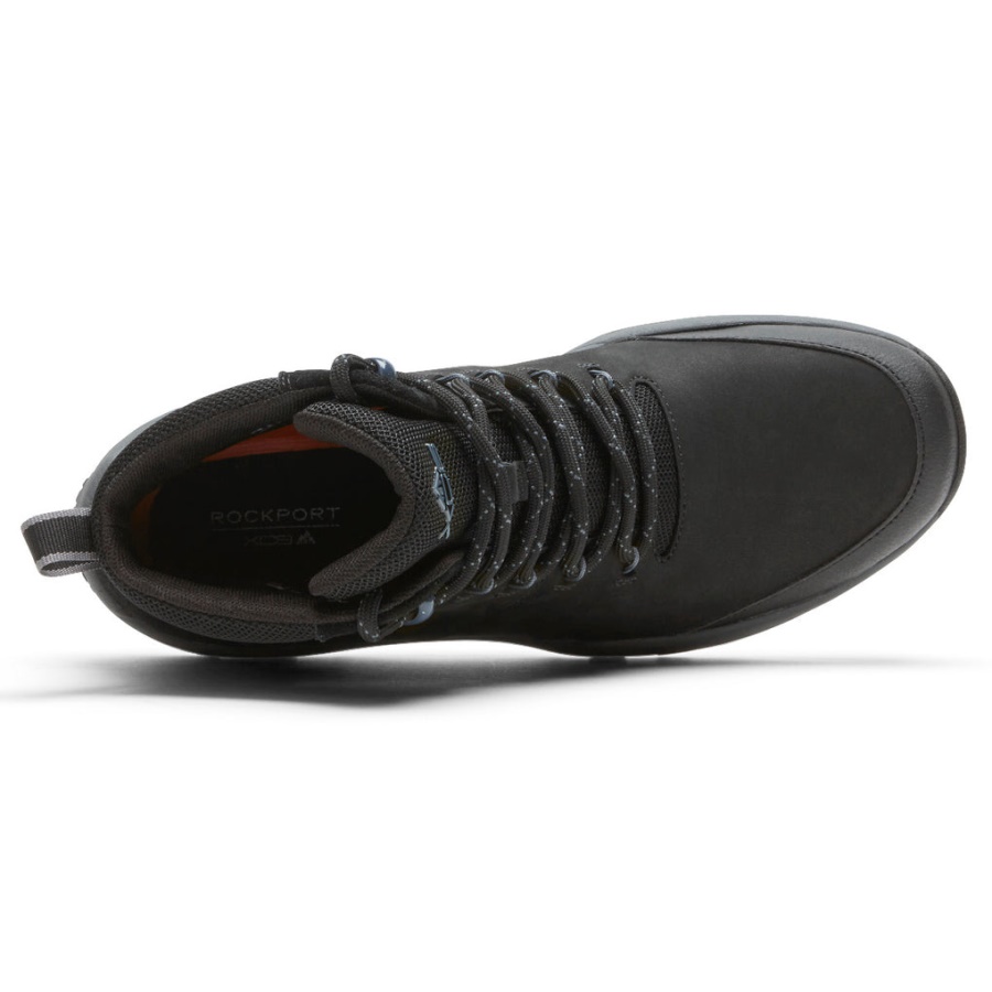 Bota Feminina Rockport Xcs Spruce Pico Impermeável Preta