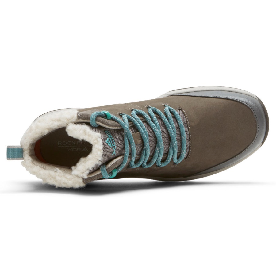 Bota Feminina Rockport Xcs Spruce Pico Impermeável Cinza
