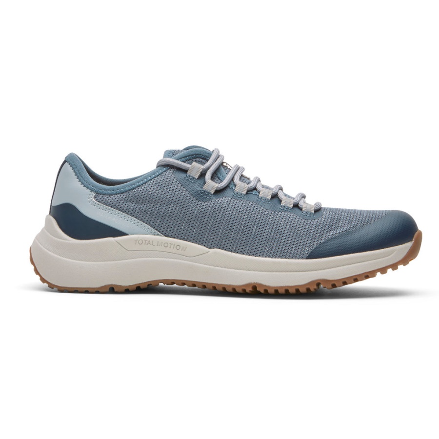 Rockport Feminino Xcs Total Motion Trail Com Cadarço Azul Ardósia Resistente à água Eco