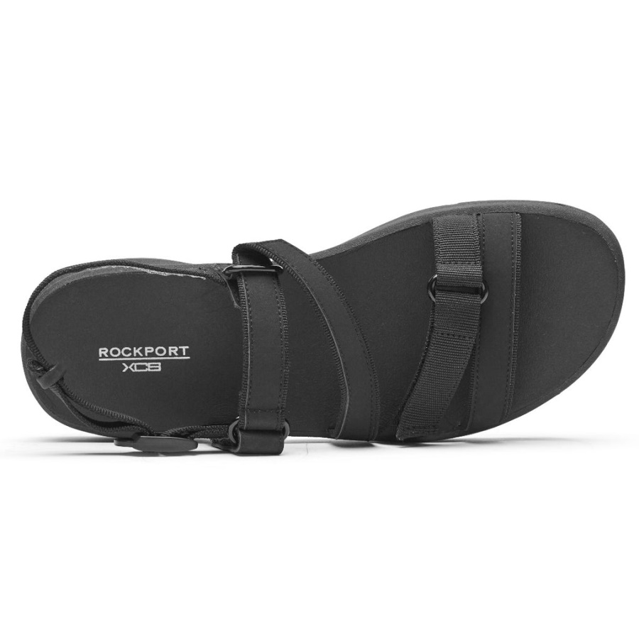 Sandália Feminina Rockport Xcs Trail Lavável Com Tiras Pretas