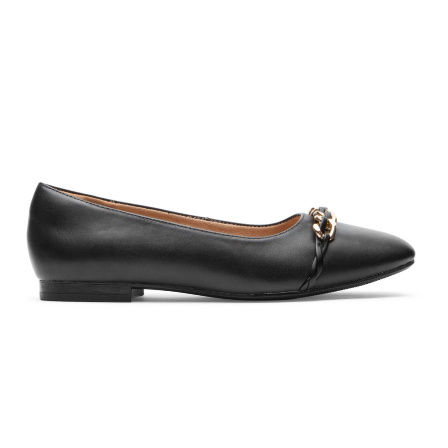 Rockport Feminino Zoie Chain Ballet Flat Black