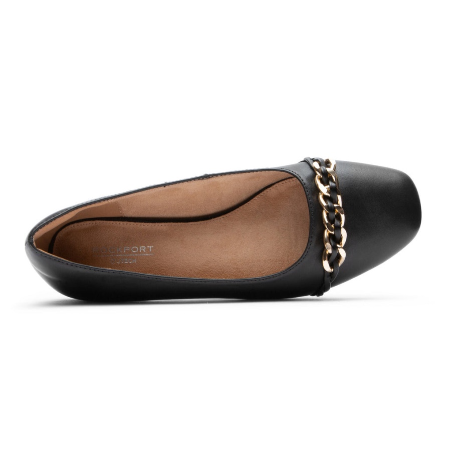 Rockport Feminino Zoie Chain Ballet Flat Black