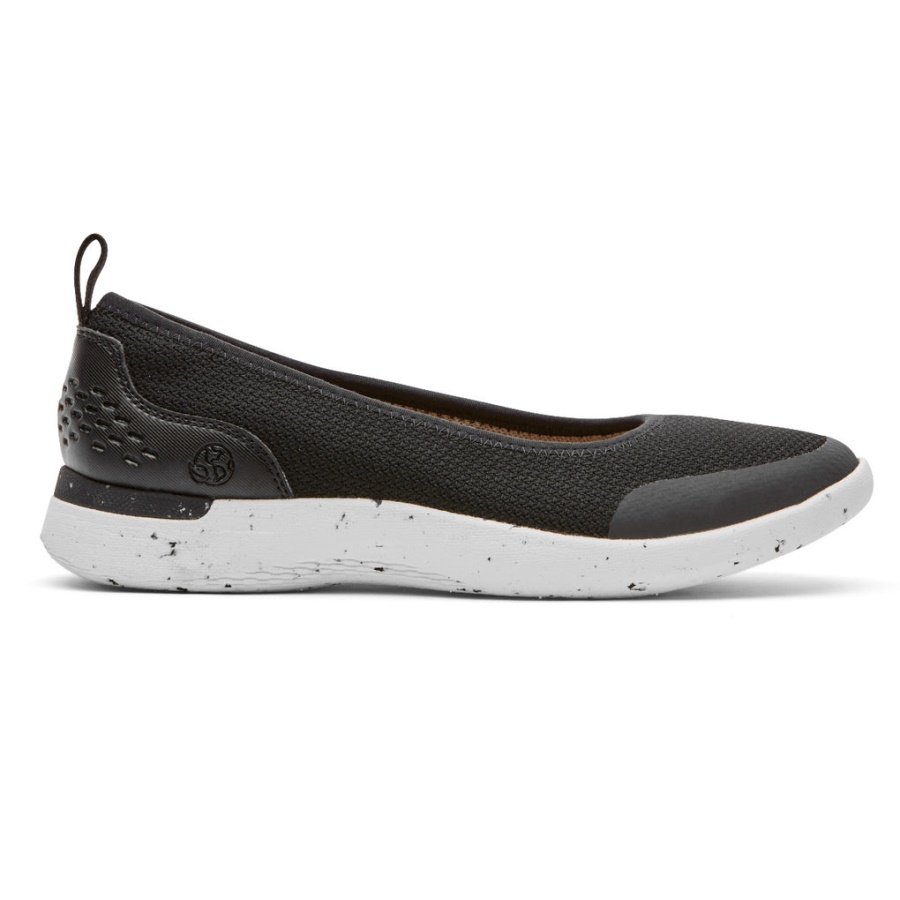 Rockport Feminino Truflex Fly Tricô Balé Liso Preto Eco