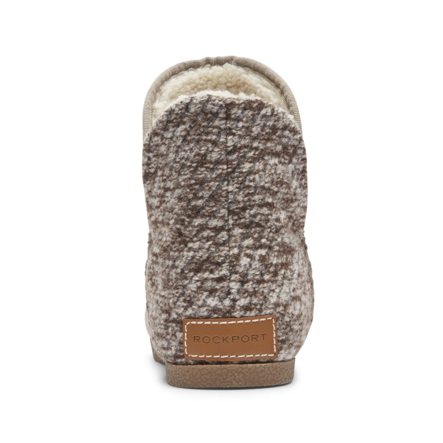 Bota Chinelo Veda Trutech Feminina Rockport Taupe Cinza